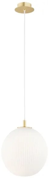 Lustră pe cablu Argon 8507 PALOMA 1xE27/15W/230V d. 25 cm auriu/alb