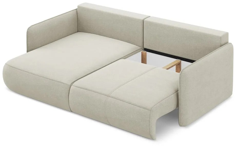 Colțar crem extensibil/cu spațiu de depozitare (cu colț pe partea stângă) Nanea – Makamii