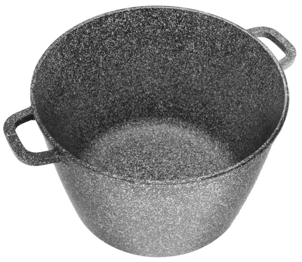 Oală cu capac 28 cm, 10L – Klausberg KB 7526, antiaderentă, gri, ideală pentru gătit în familie, strat marmură, pentru toate plitele