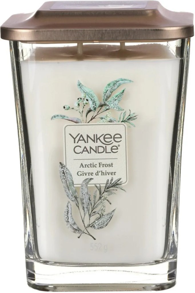 Yankee Candle gri parfumata lumanare Elevation Arctic Frost pătrata mare 2 fitile