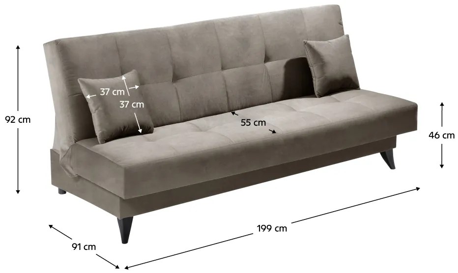 Canapea extensibilă cu sp. depozitare Ugos (asti 03) . 1064123