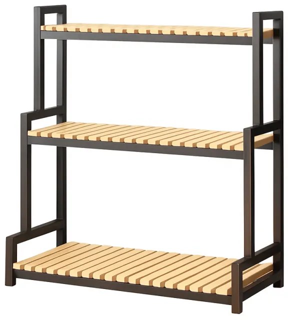 Suport metalic pentru plante 3 etaje raft pentru flori în stil loft 95 cm