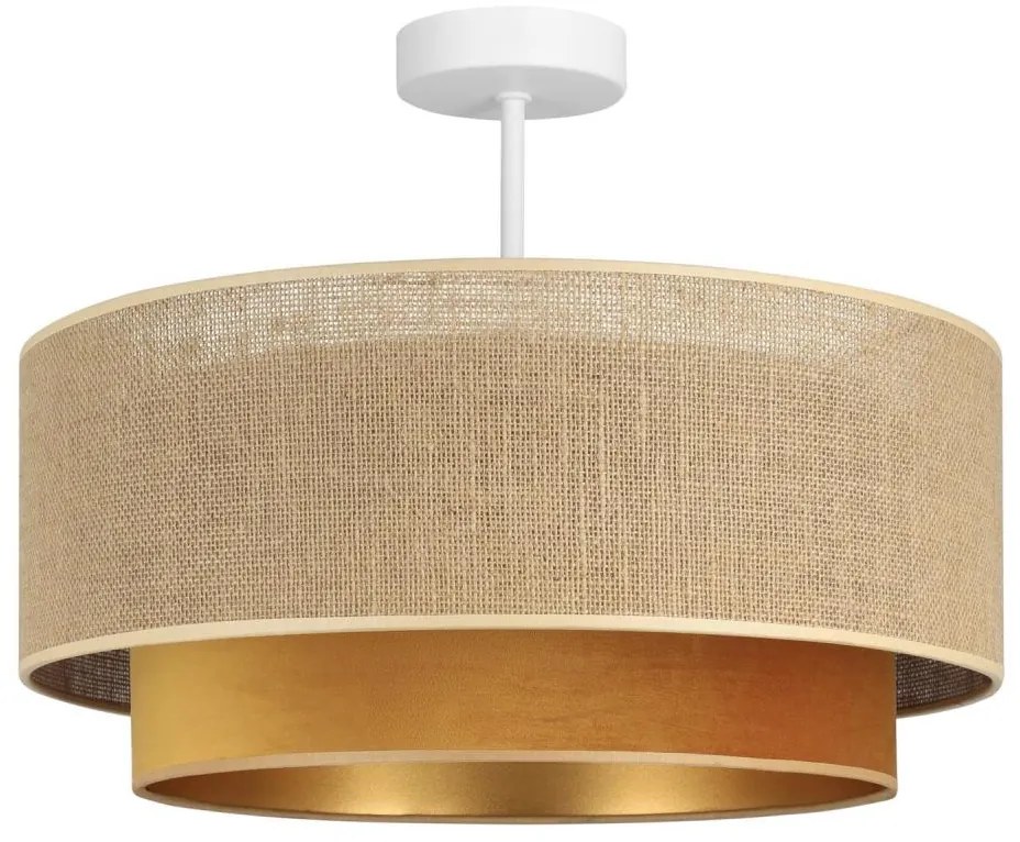 Plafonieră aplicată SARTA 1xE27/60W/230V cupru/jută