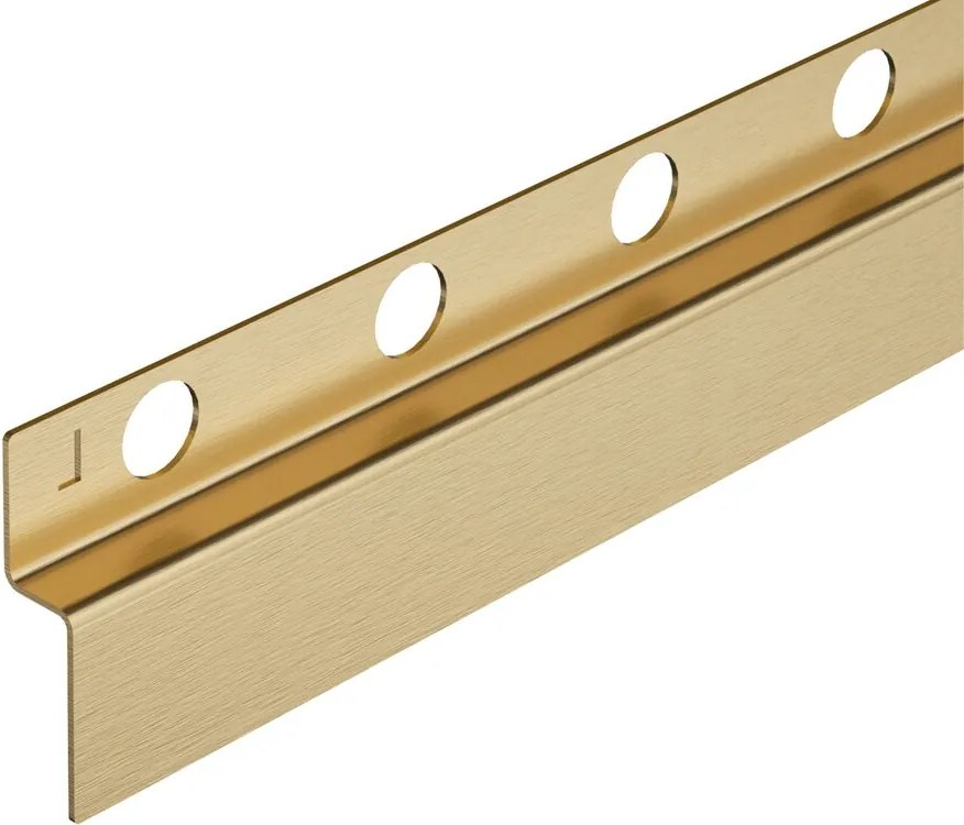 Profil inclinat stanga pentru perete Balneo Floor Strips 170 cm finisaj auriu periat