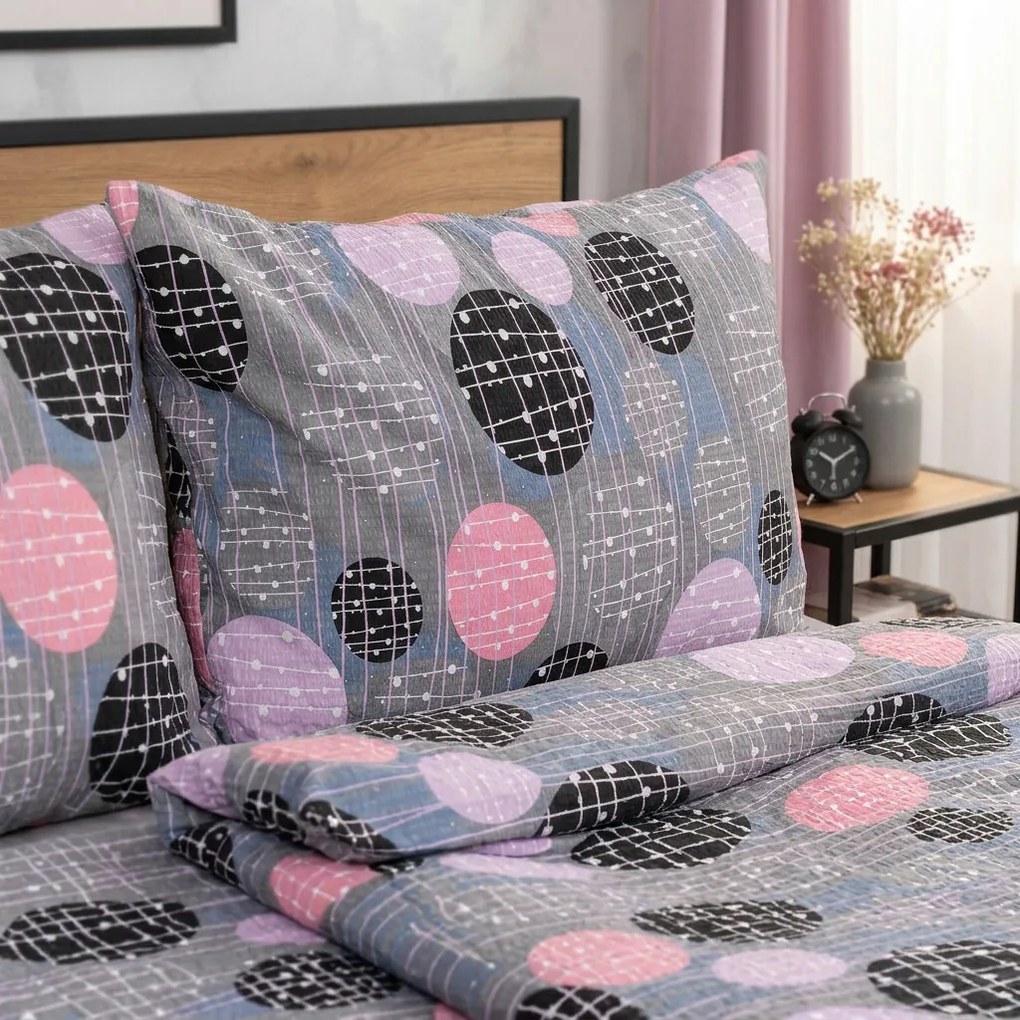 Lenjerie de pat bumbac creponat 4Home Pink illusion, 140 x 200 cm, 70 x 90 cm, 140 x 200 cm, 70 x 90 cm