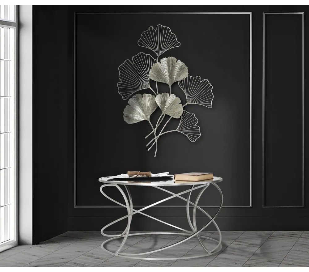 Decorațiune suspendată metalică Mauro Ferretti Goxy Silver, 62 x 86 cm, argintiu