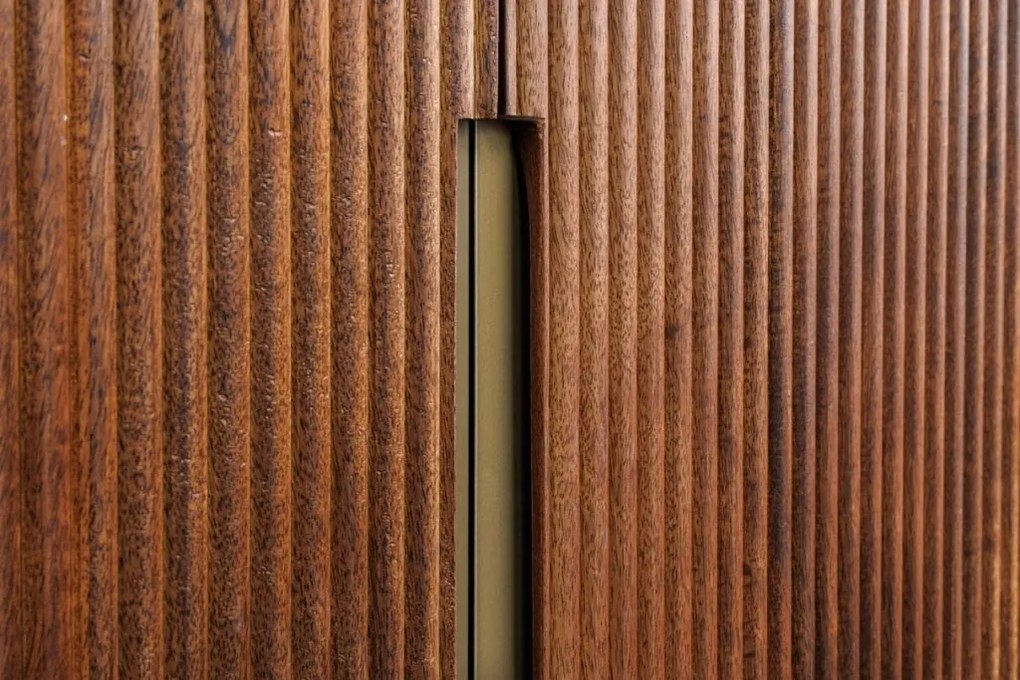 Comoda design retro Gatsby 160cm Mango/ marmura neagra A-43336 VC