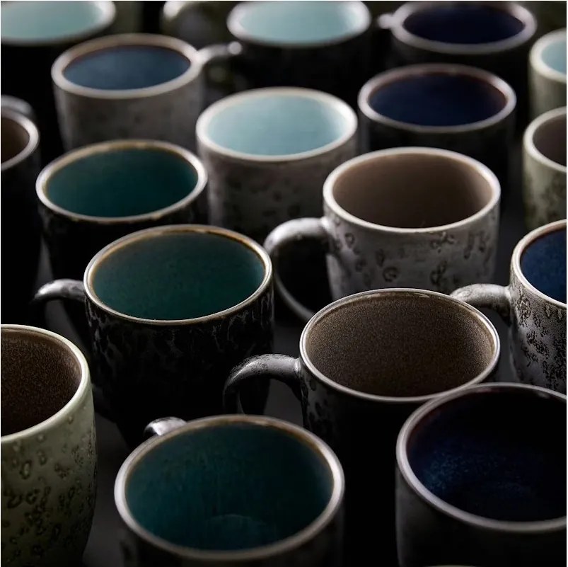 Căni negre/albastru-închis 4 buc. din ceramică 300 ml Gastro Black/Mix – Bitz