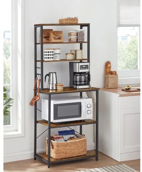 Etajeră MARGE maro/negru