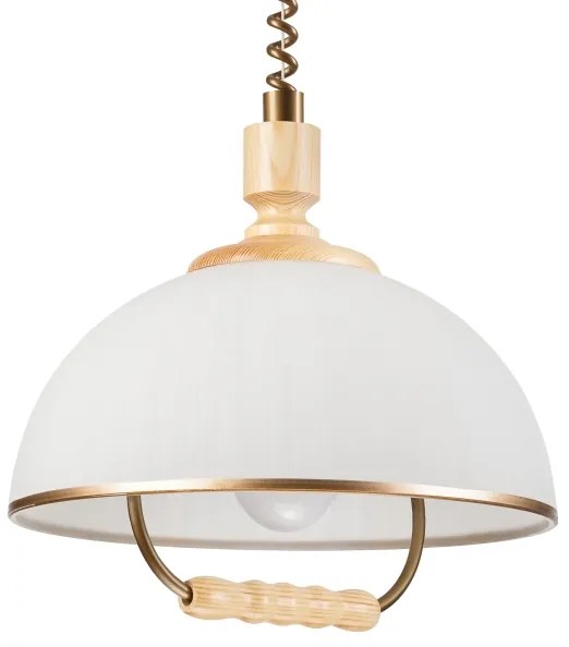 Lustr rabatabil RAMONA 1xE27/60W/230V bej/ maro deschis