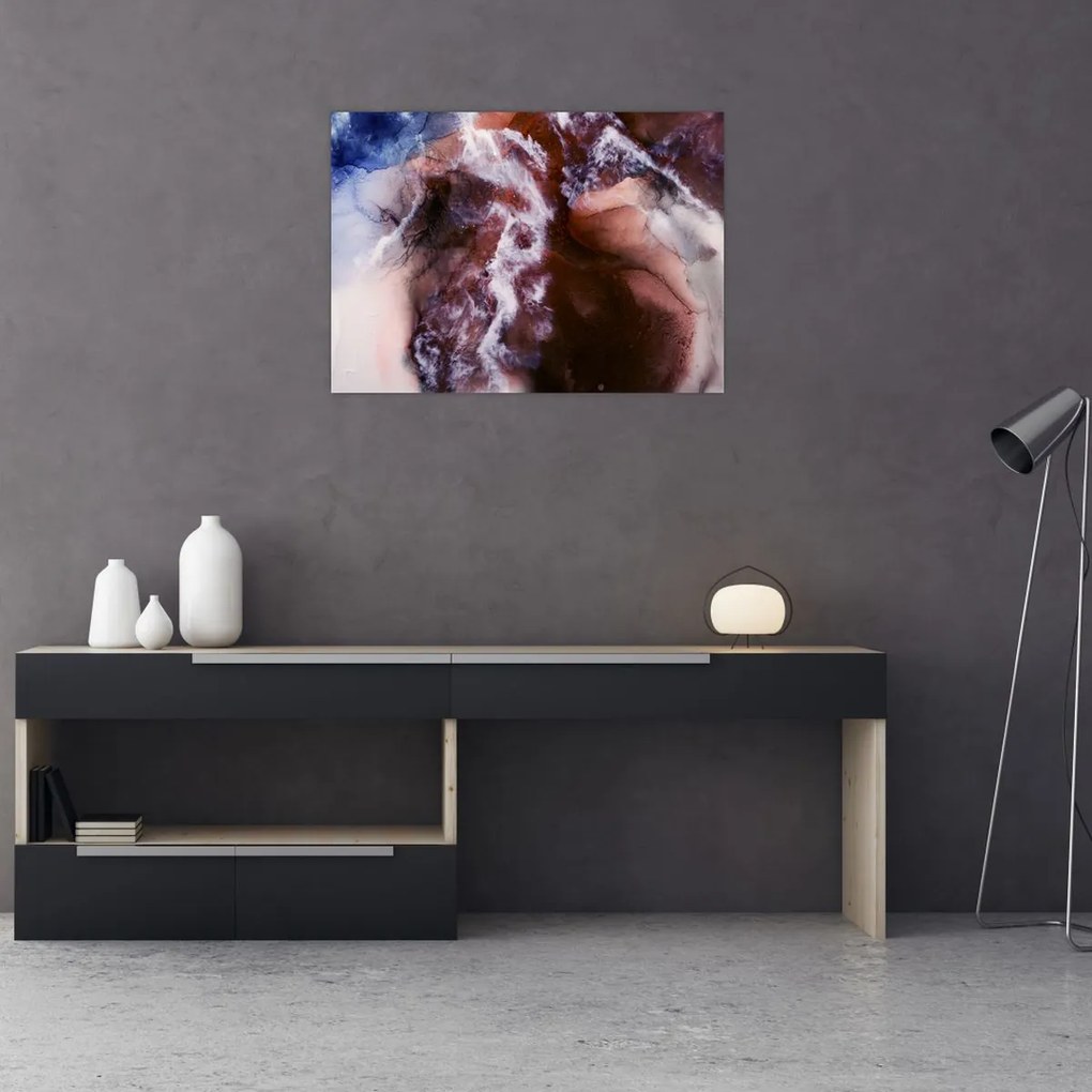 Tablou pe sticlă - Marmură violet N⁰3 (70x50 cm)