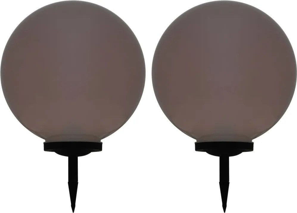 vidaXL Lămpi solare de exterior, 2 buc., 50 cm, RGB, sferic, LED