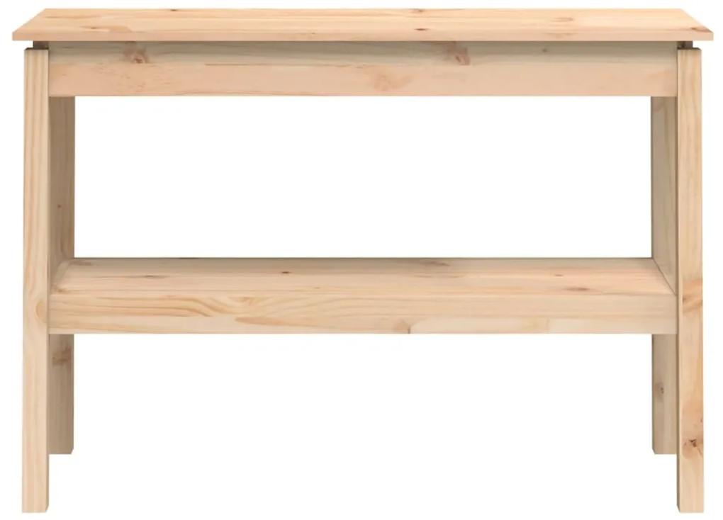 Masa consola, 110x40x75 cm, lemn masiv de pin Maro, 110 x 40 x 75 cm, 1