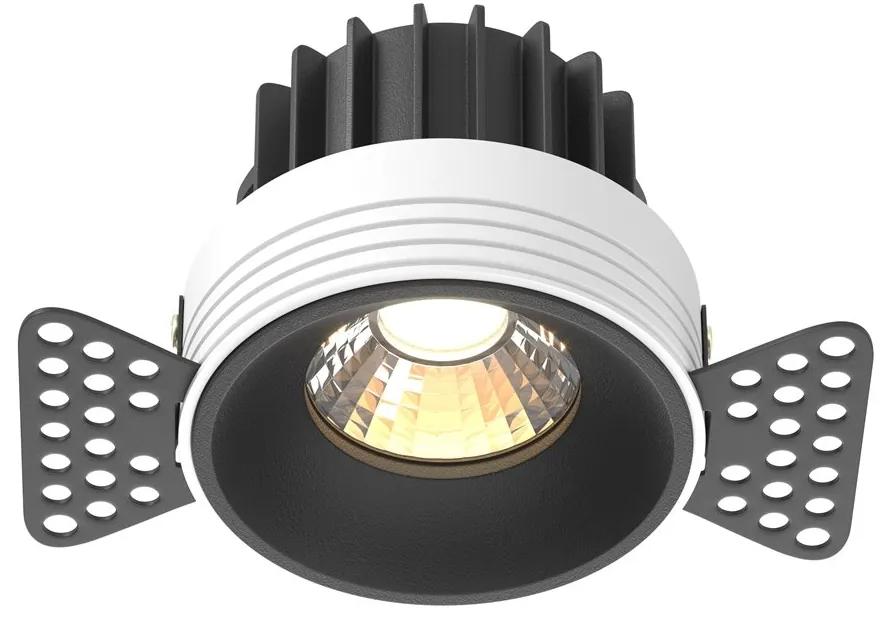 Spot LED incastrabil design tehnic Round D-11,5cm negru