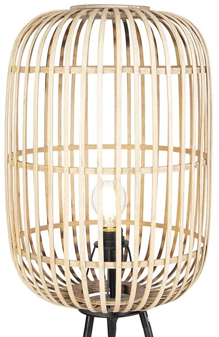 Lampă de podea inteligentă rustică din ratan cu Wi-Fi A60 - Manila