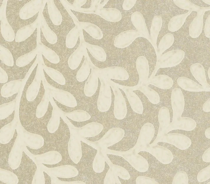 Tapet Audley, Taupe Metallic Luxury Leaf, 1838 Wallcoverings, 5.3mp / rola