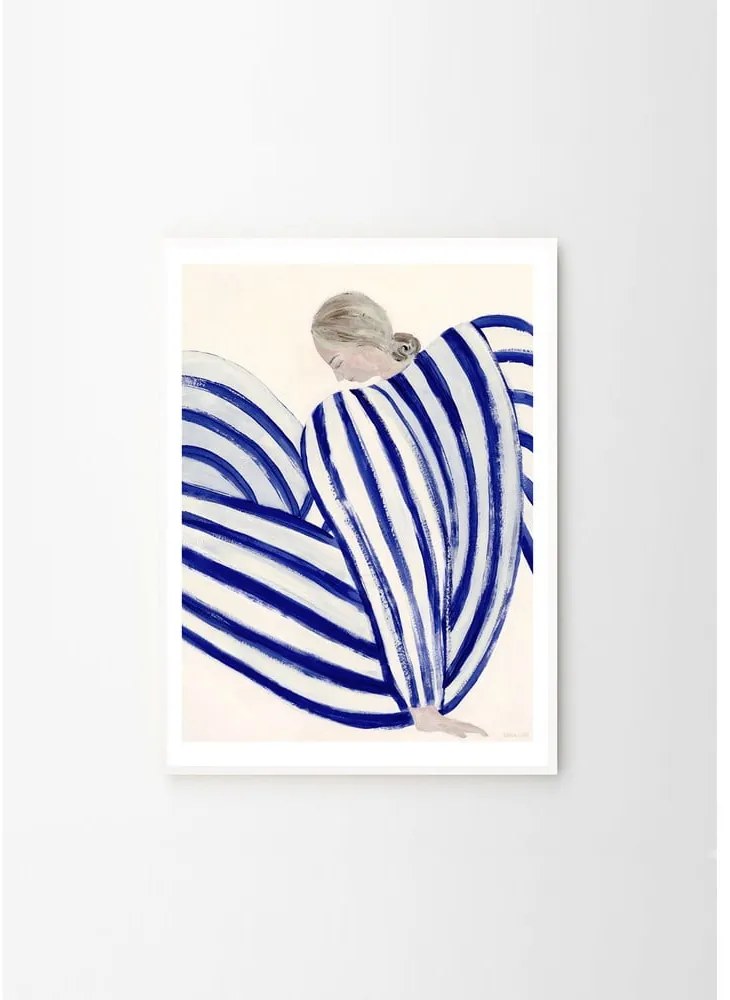 Poster 30x40 cm Blue Stripe at Concorde – Sofia Lind – The Poster Club