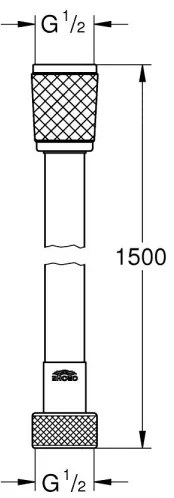 GROHE 28743002 - Furtun de duș VITALIOFLEX COMFORT 1500 mm