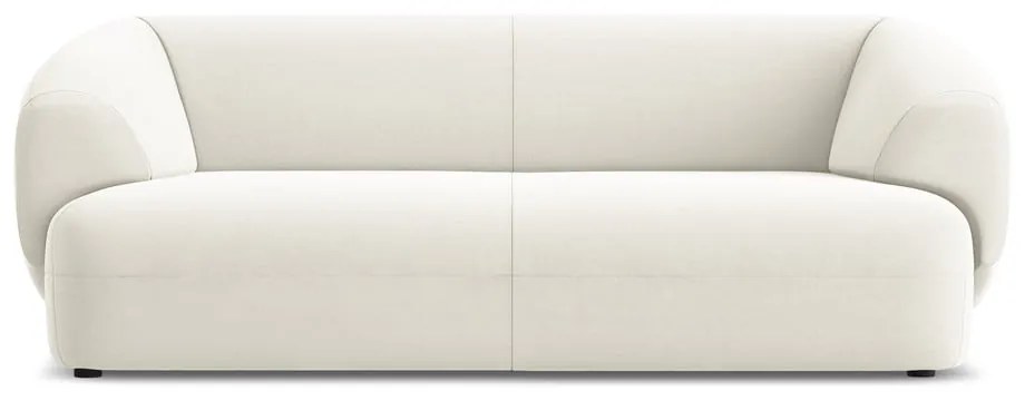 Canapea albă cu tapițerie din catifea 212 cm Moana – Makamii