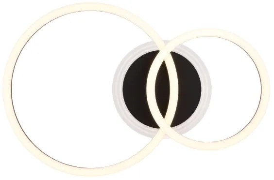 Plafonieră LED Globo 48039-30 LORETTA LED/30W/230V d. 33x50 cm negru