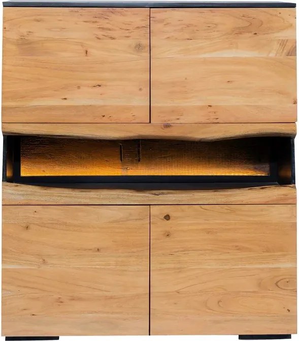 Bufet din lemn masiv GRAND ACACIA 120cm cu iluminat