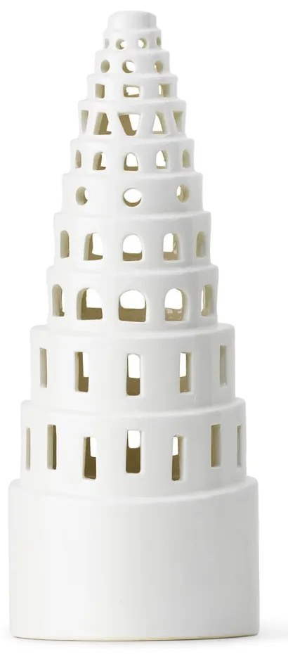 Sfeșnic de Crăciun din ceramică Kähler Design Lighthouse, ø 9 cm, alb