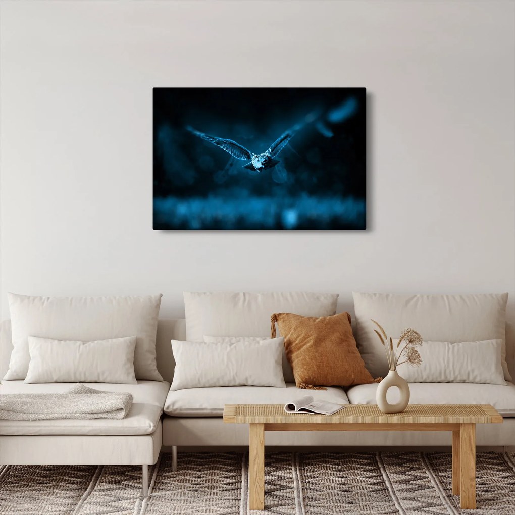 Tablou cu bufnița zburând (90x60 cm)