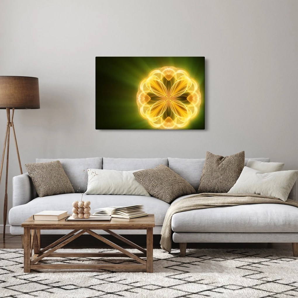 Tablou cu floare galbenă (90x60 cm)