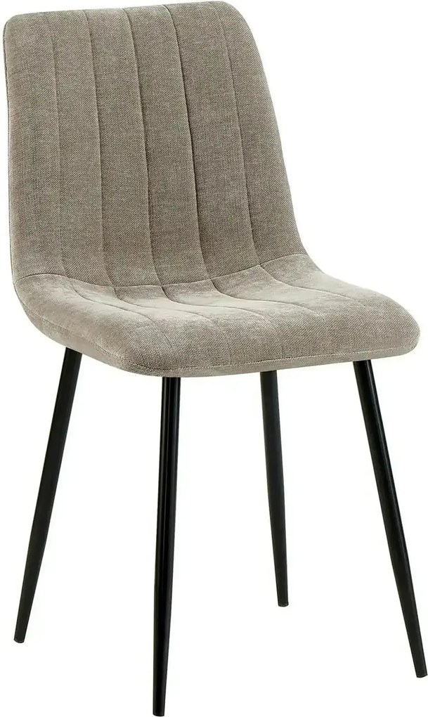 Scaun JET, grej/negru, stofa clasica/metal, 44x54x88 cm