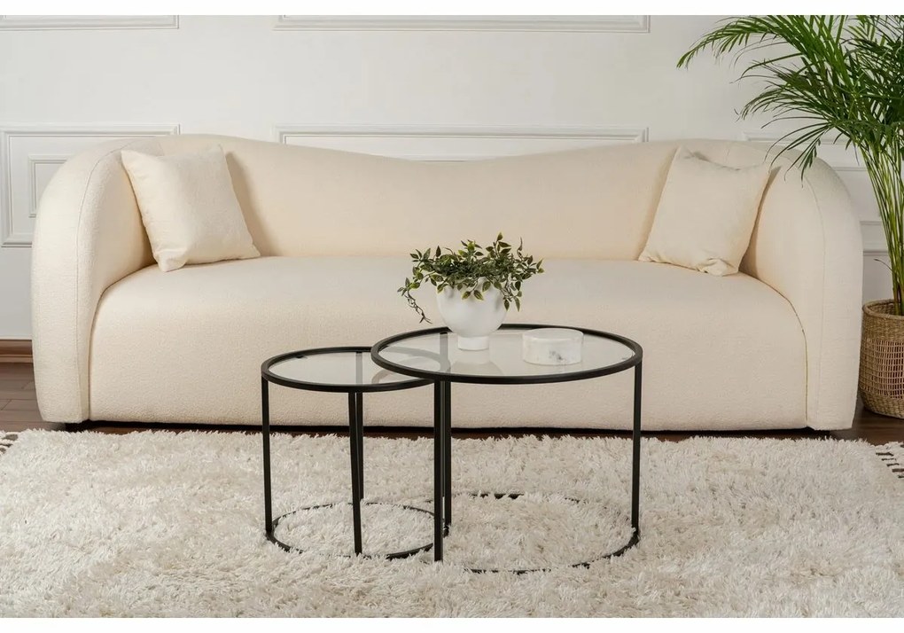 Set de măsuțe de cafea Aurum Black 60 cm, 2buc.