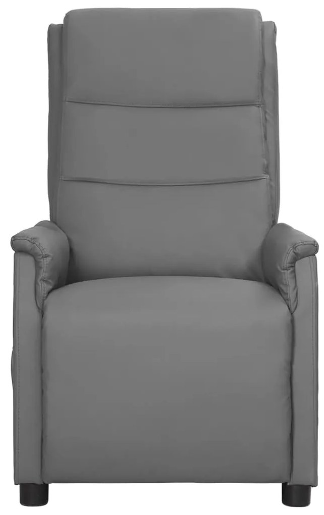 338953 vidaXL Fotoliu de masaj, gri, piele ecologică