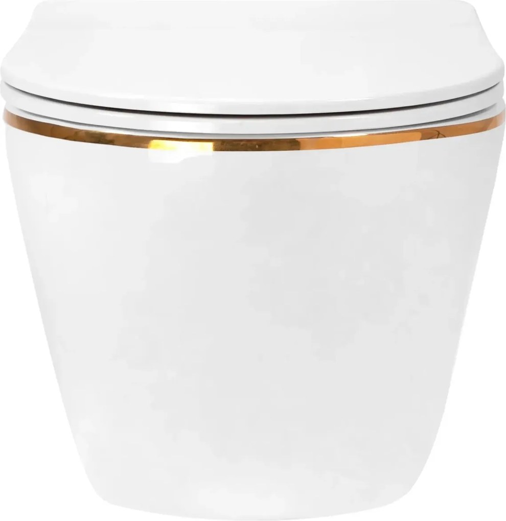 Vas WC suspendabil Rea Carlo Mini Tornado NF GOLD EDGE