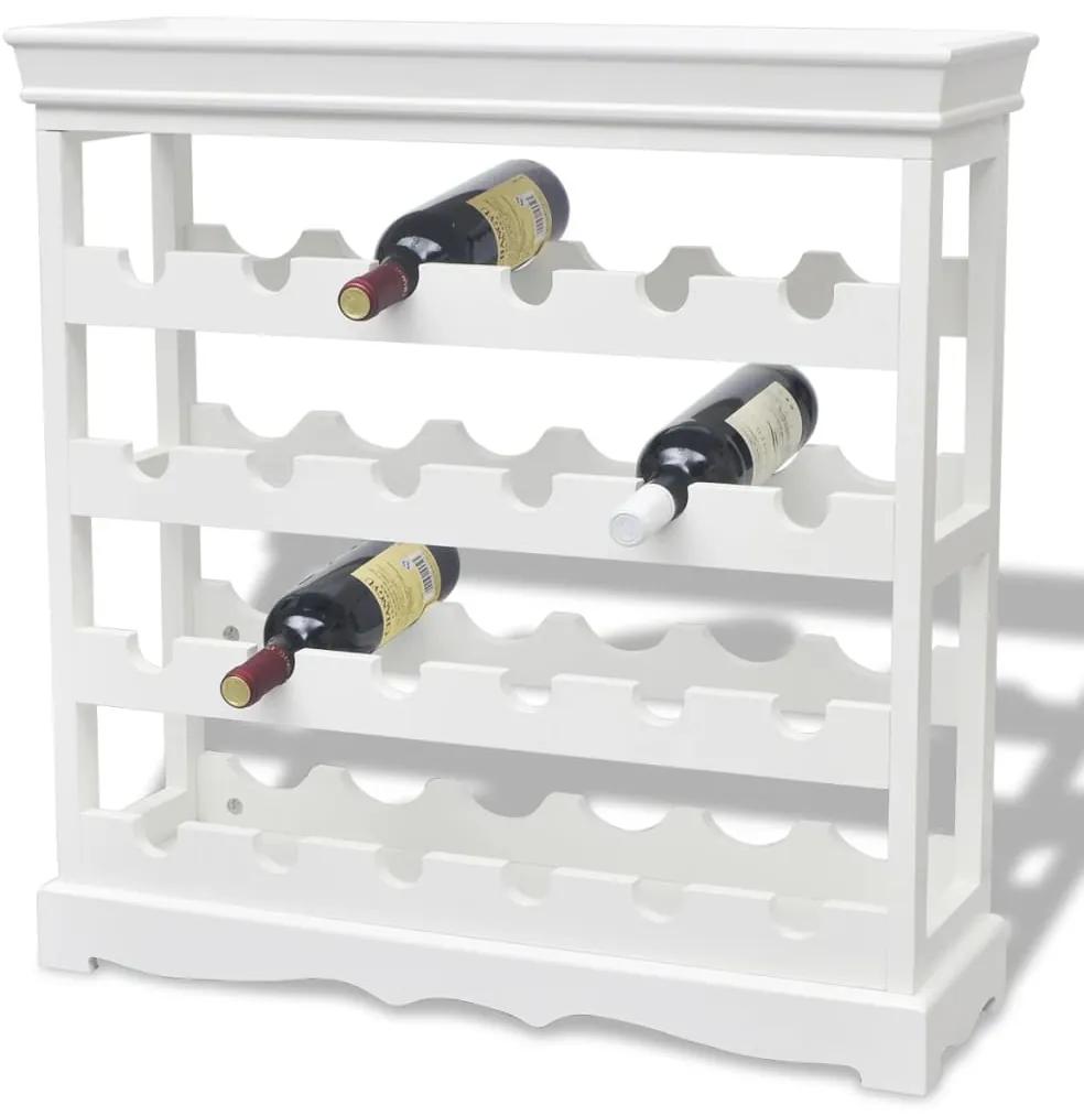Dulap pentru sticle de vin Abreu, alb 24, Alb, Alb