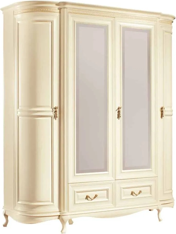 Dulap lemn masiv nuc Vanessa Crem /, 180 × 63 × 207 cm
