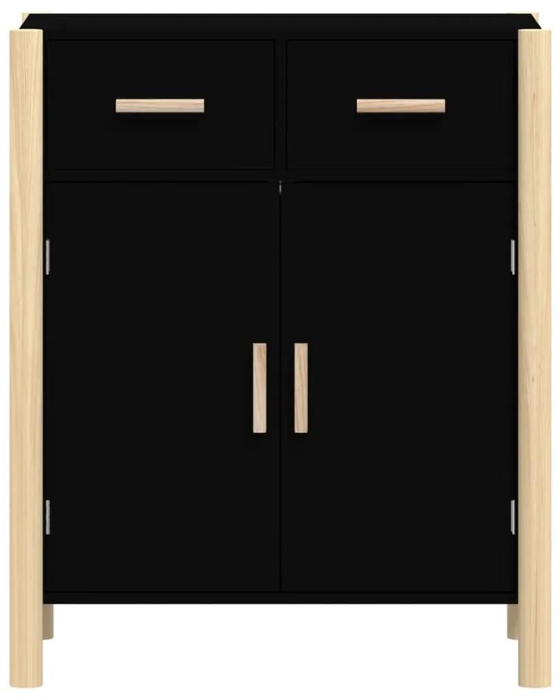 Servanta, negru, 62x38x75 cm, lemn prelucrat 1, Negru