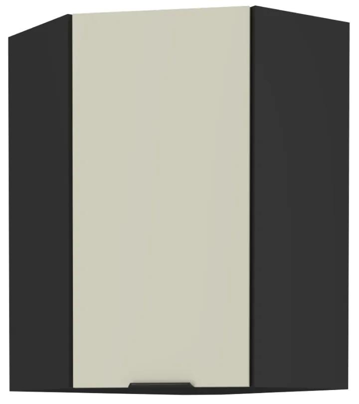 Dulap de colt superior, casmir negru, ARAKA 60x60 GN-90 1F