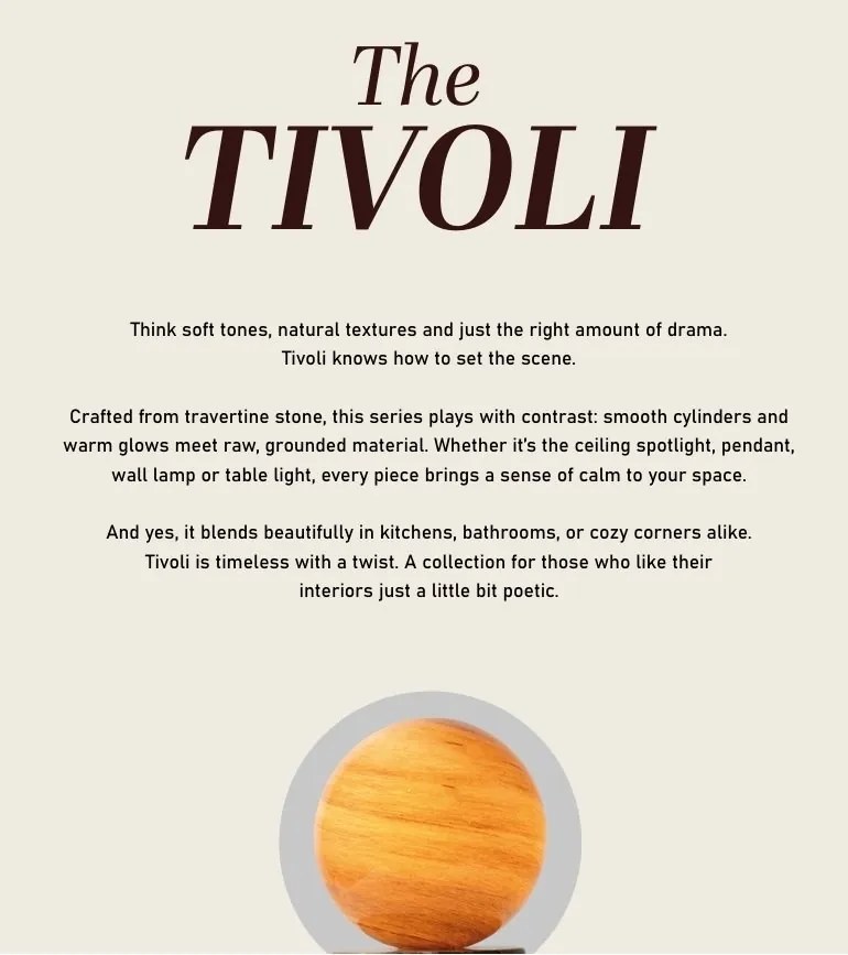 Lustra pendul din marmura Tivoli maro