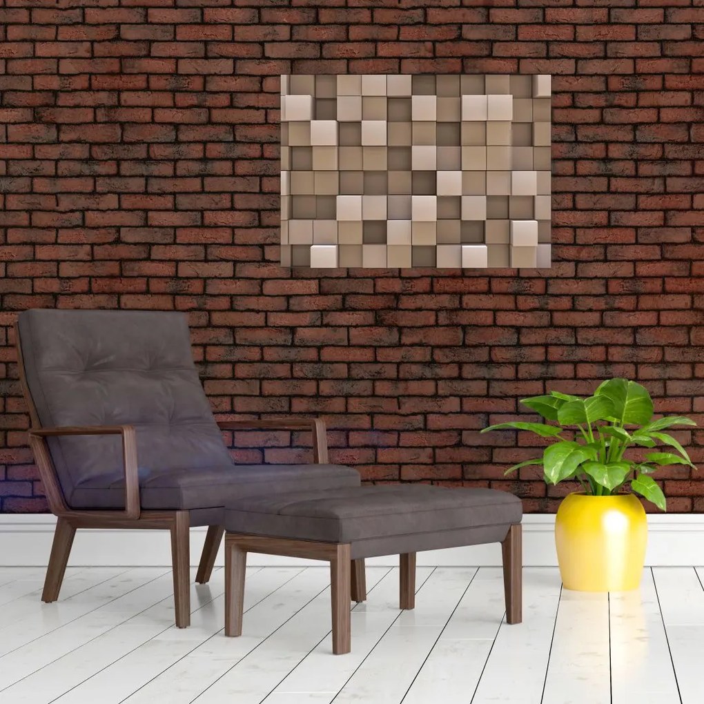 Tablou - Cuburi bej (70x50 cm)