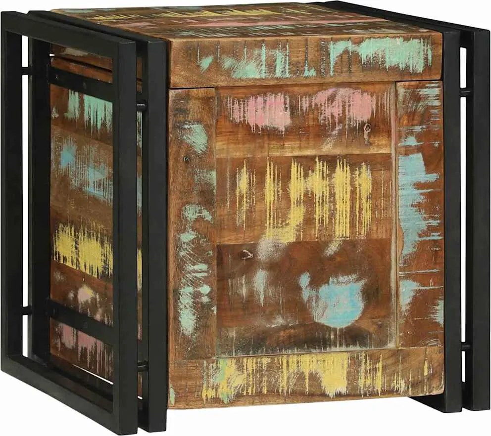 vidaXL Cutie de depozitare 40 x 40 x 40 cm Lemn Solid de Acacia