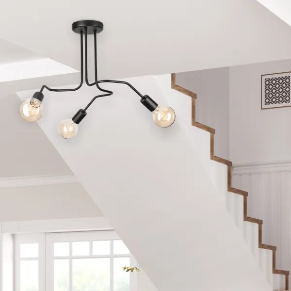 Lustră aplicată MATYLDA 3xE27/60W/230V negru