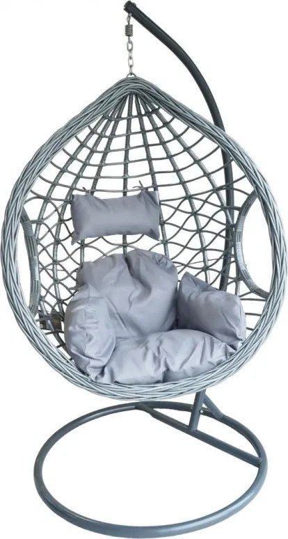 Scaun suspendat gri NORVIA cu suport