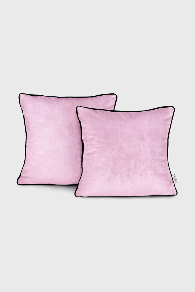 2PACK Față de pernă Velvet negru 45x45 cm