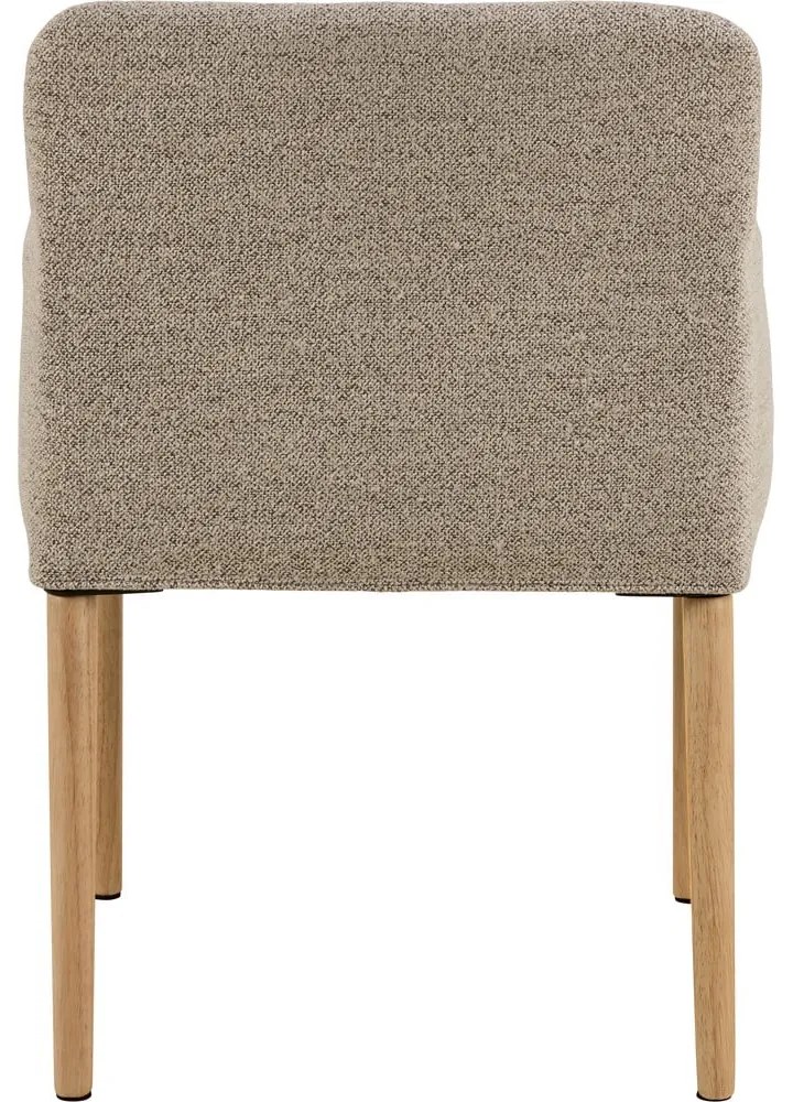 Scaun de sufragerie bej cu cotiere tapițat Zoe – Actona