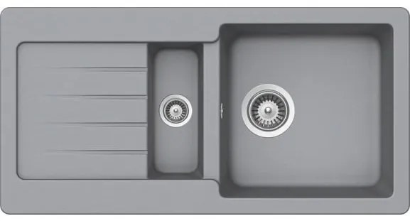 Chiuveta bucatarie Schock Typos D-150S Cristalite Croma, granit, reversibila, montare pe blat 86 x 43.5 cm