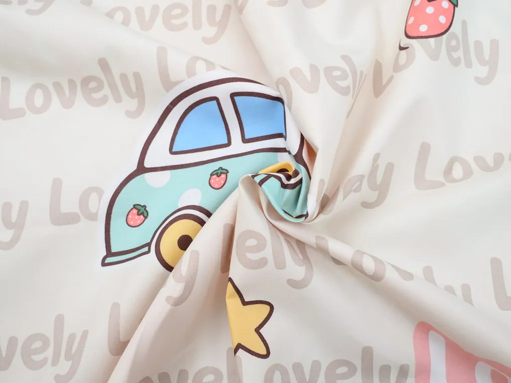 Lenjerii din bumbac pentru patut Culoare roz, AUTO LOVELY