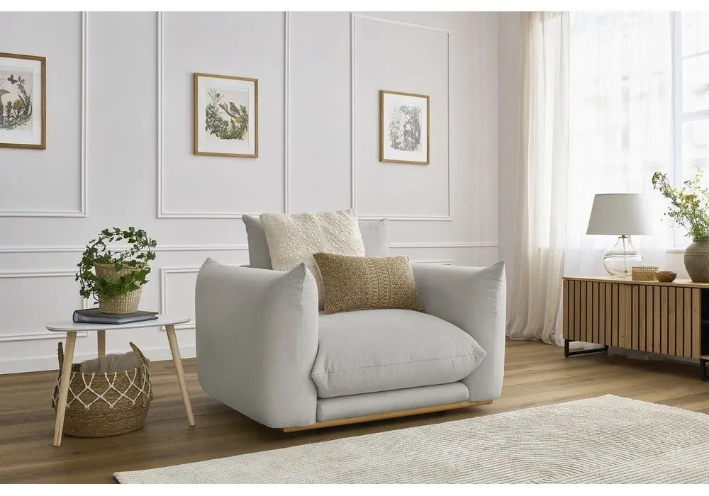 Fotoliu gri deschis Ernest – Bobochic Paris