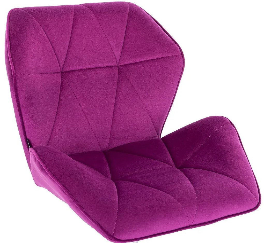 HR212K Scaun Fucsia Catifea cu Bază Aurie