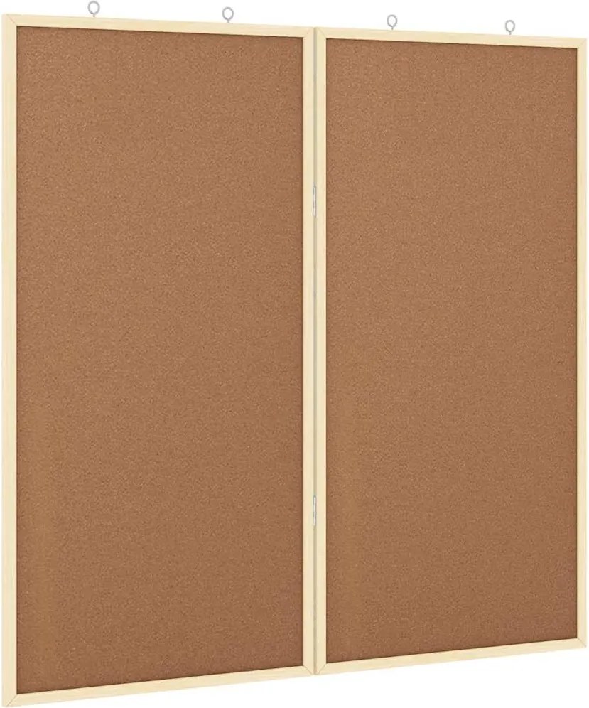 vidaXL Tablă de Anunțuri Maro 80 x 80 x 1.4 cm Lemn masiv de pin