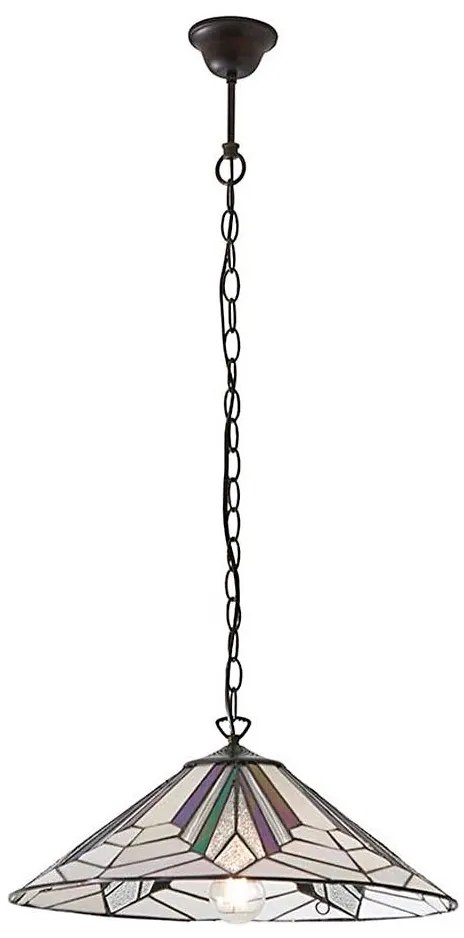 Endon 63938 - Lustră Tiffany ASTORIA pe lanț, 1xE27/60W/230V, Ø48 cm
