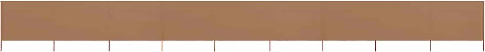 vidaXL Paravan anti-vânt cu 9 panouri gri taupe 1200x120 cm textil